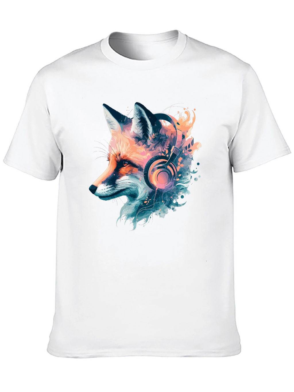 Fox with Headphones Graphic T-Shirt