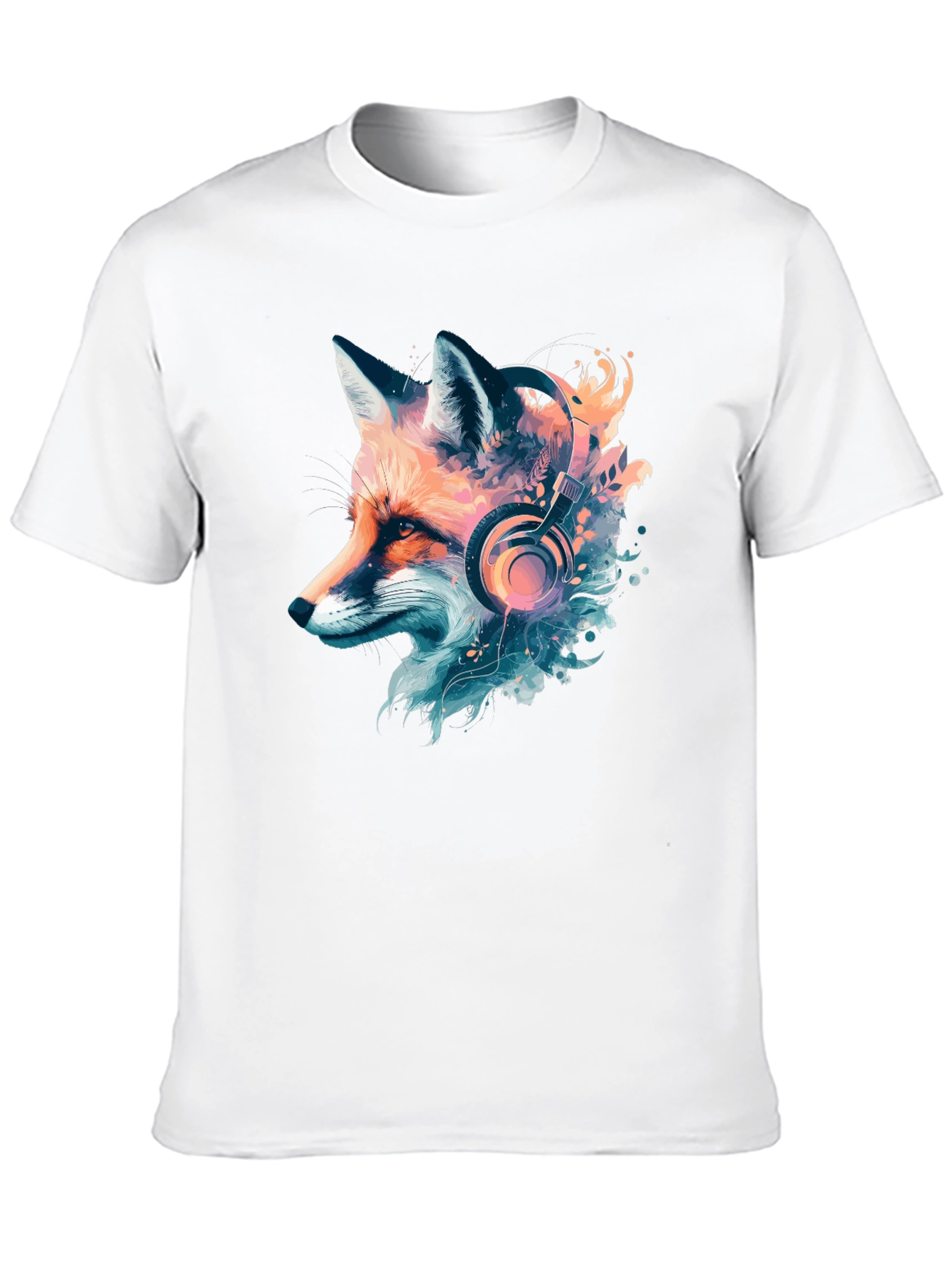 Fox with Headphones Graphic T-Shirt