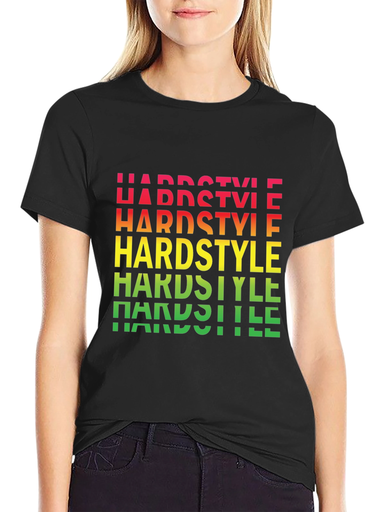 Hardstyle Graphic Print Black T-Shirt