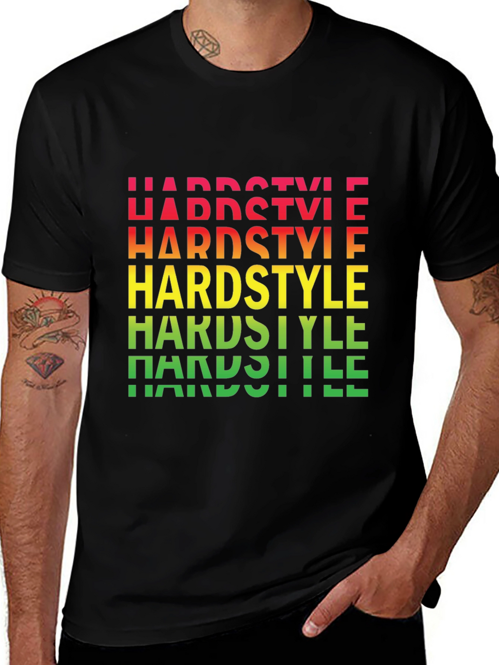 Hardstyle Graphic Print Black T-Shirt