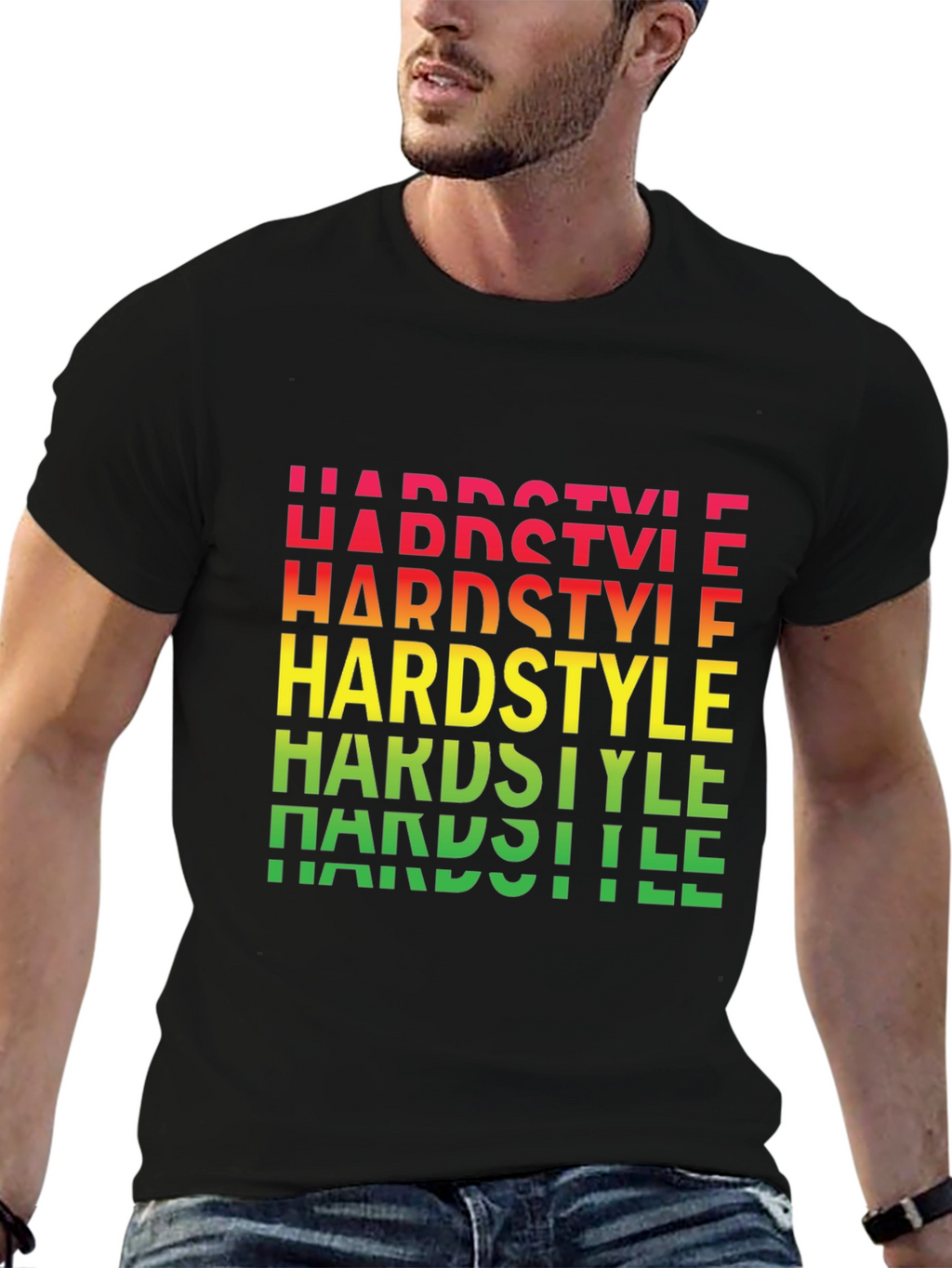 Hardstyle Graphic Print Black T-Shirt
