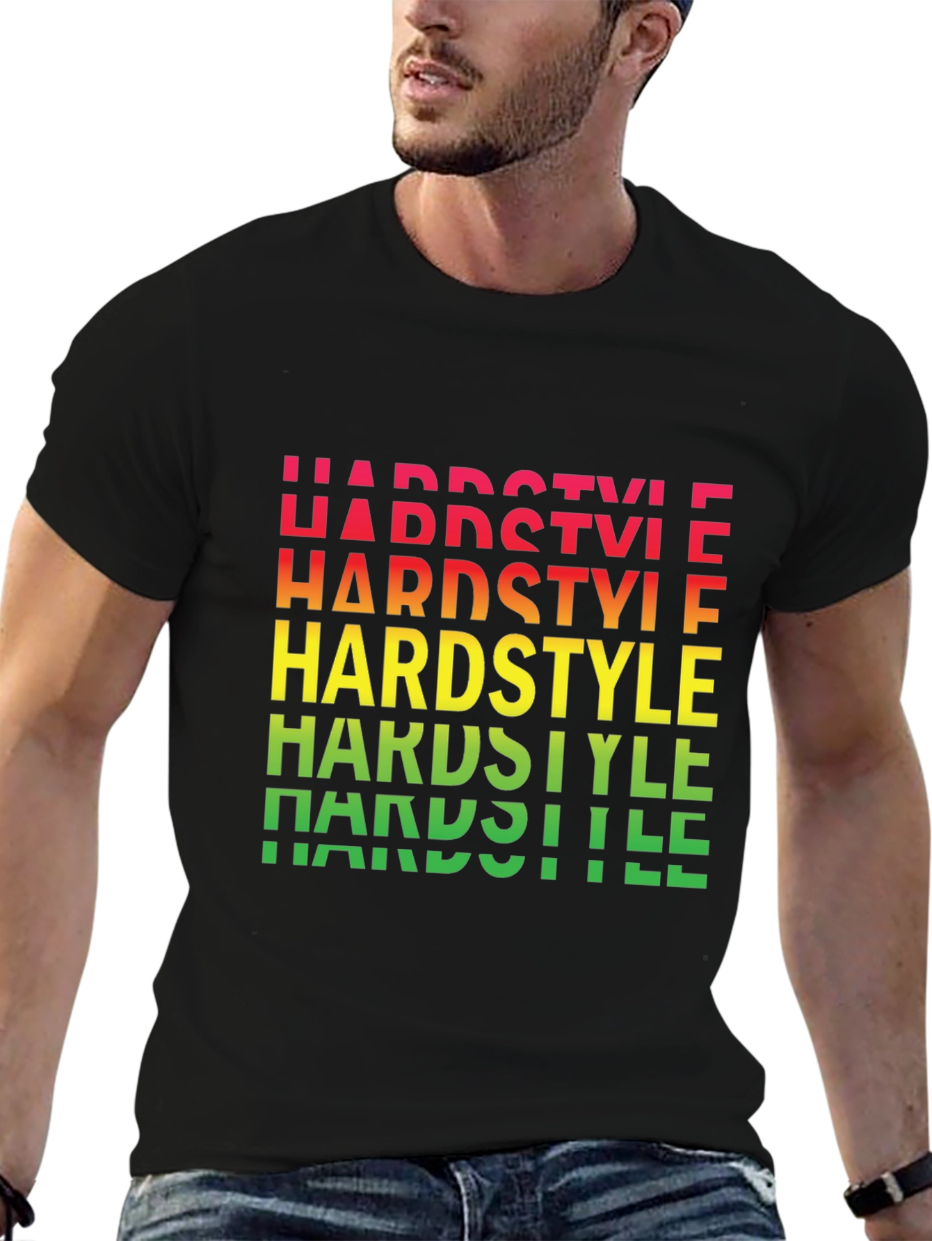 Hardstyle Graphic Print Black T-Shirt