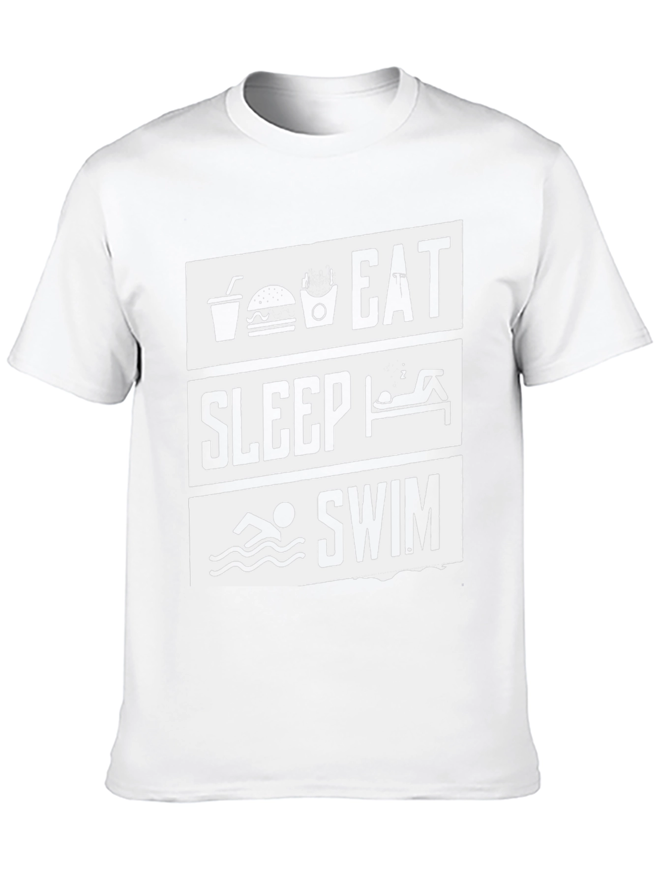 Eat Sleep Swim Black Graphic Tee