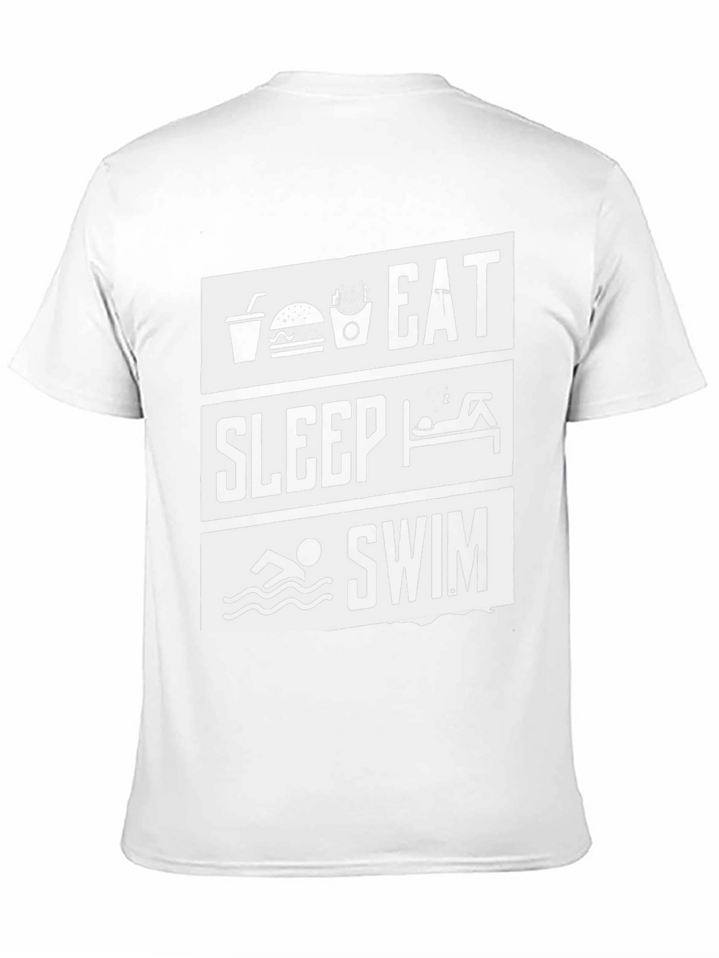 Eat Sleep Swim Black Graphic Tee