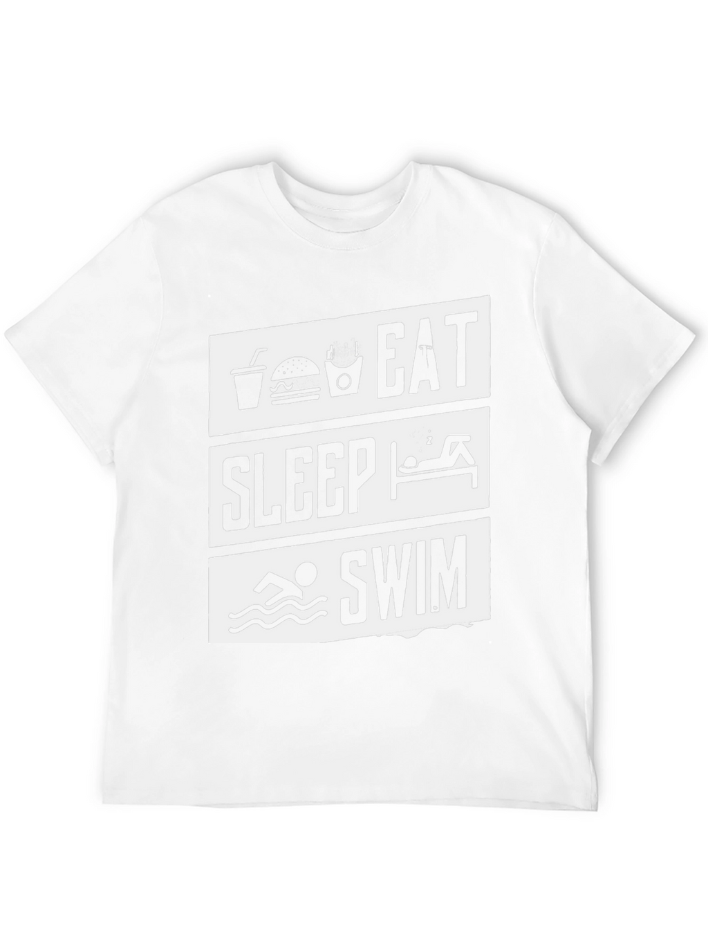 Eat Sleep Swim Black Graphic Tee