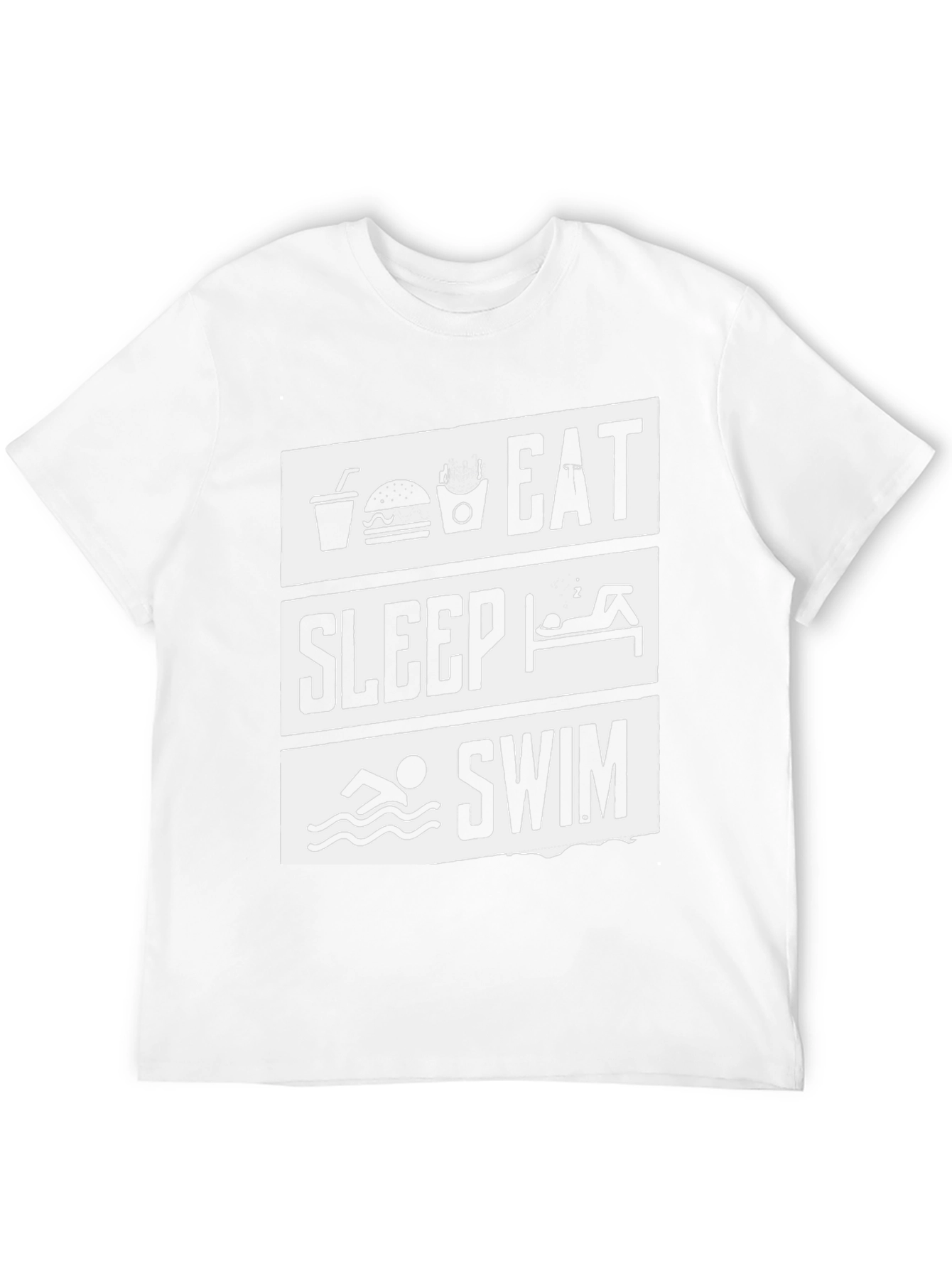 Eat Sleep Swim Black Graphic Tee