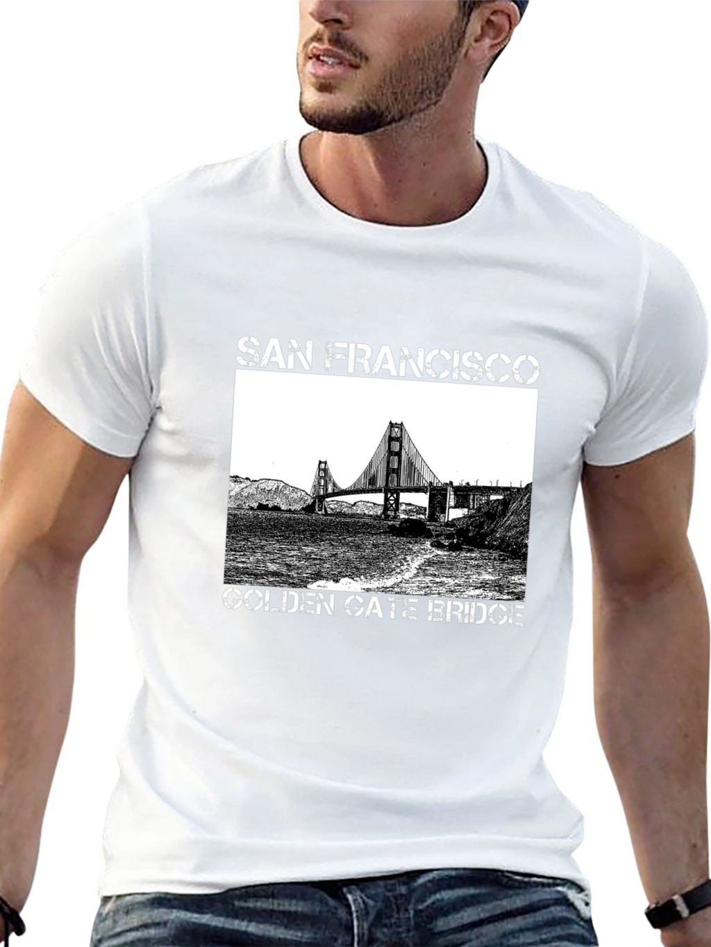 San Francisco Golden Gate Bridge Graphic Tee - Black