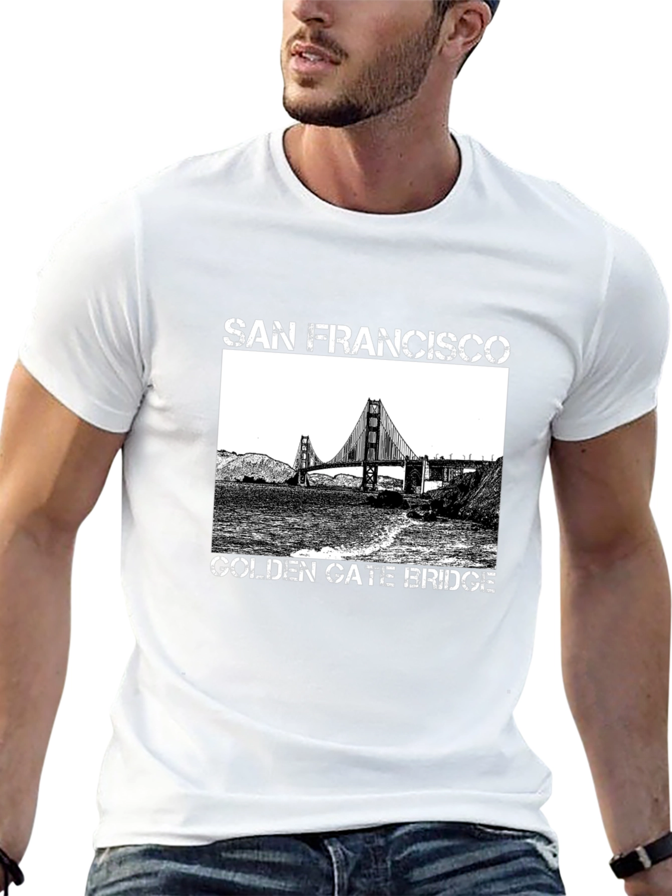 San Francisco Golden Gate Bridge Graphic Tee - Black