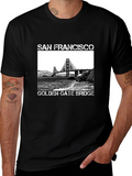 San Francisco Golden Gate Bridge Graphic Tee - Black