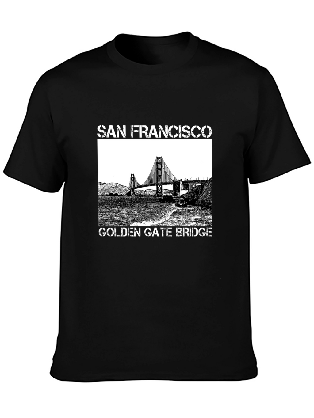 San Francisco Golden Gate Bridge Graphic Tee - Black