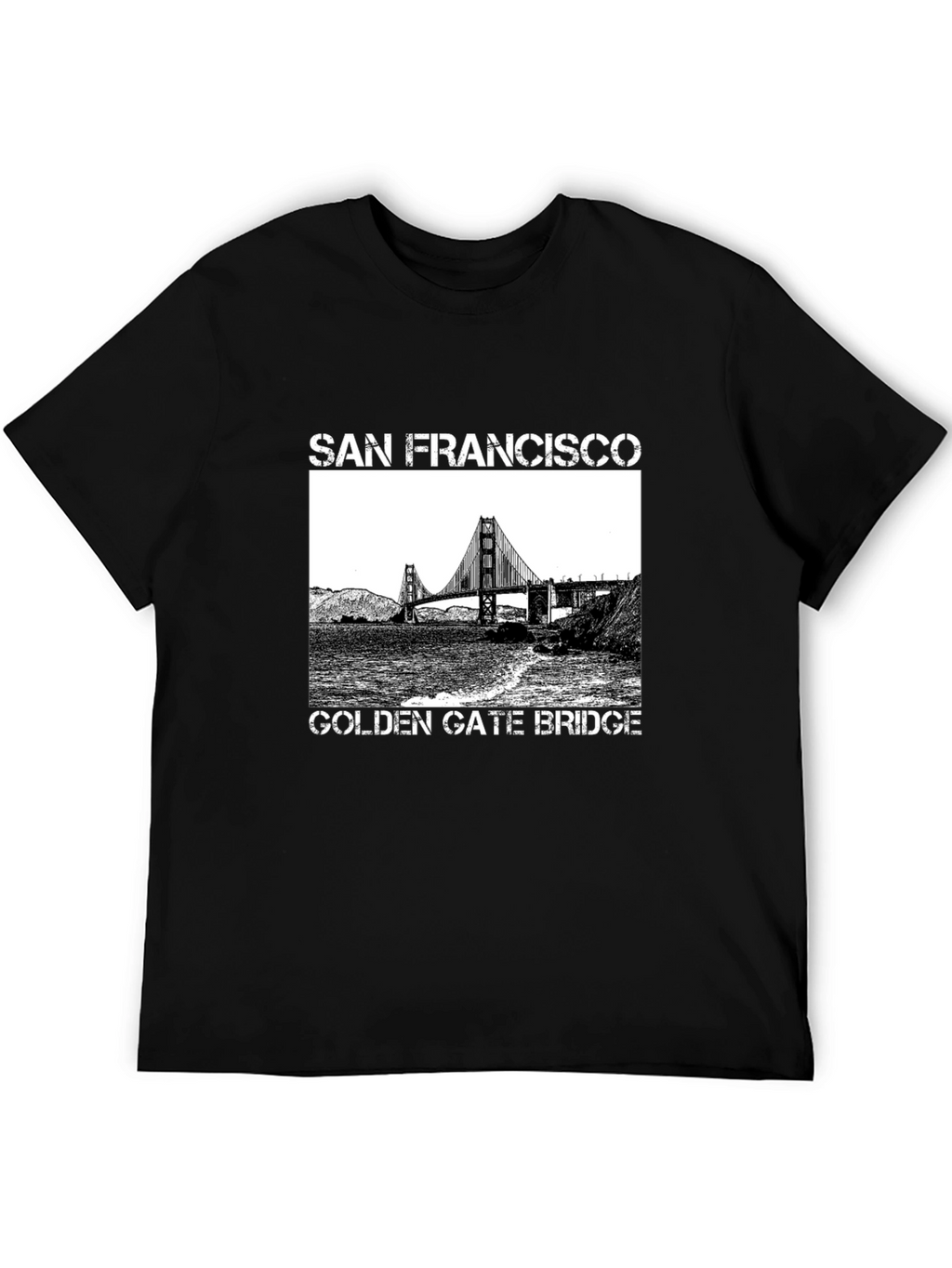 San Francisco Golden Gate Bridge Graphic Tee - Black