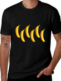 Banana Graphic Tee - Black Cotton T-Shirt