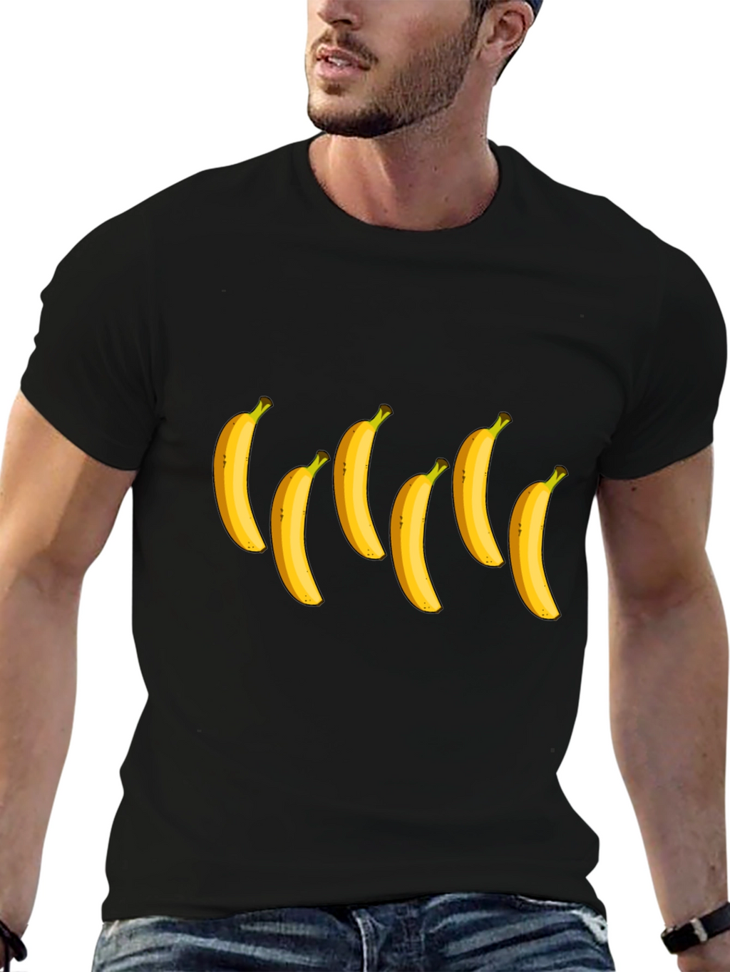Banana Graphic Tee - Black Cotton T-Shirt