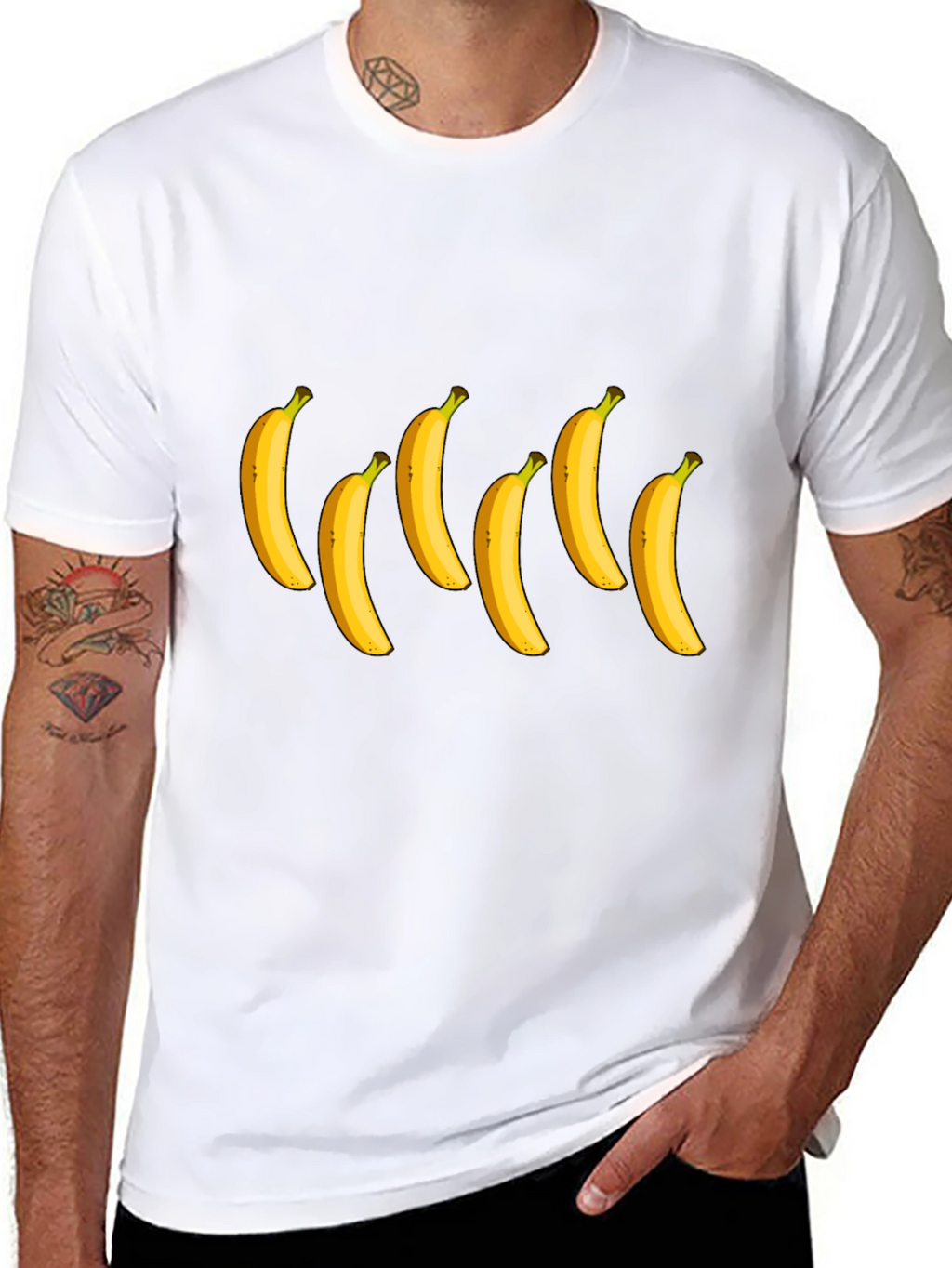 Banana Graphic Tee - Black Cotton T-Shirt