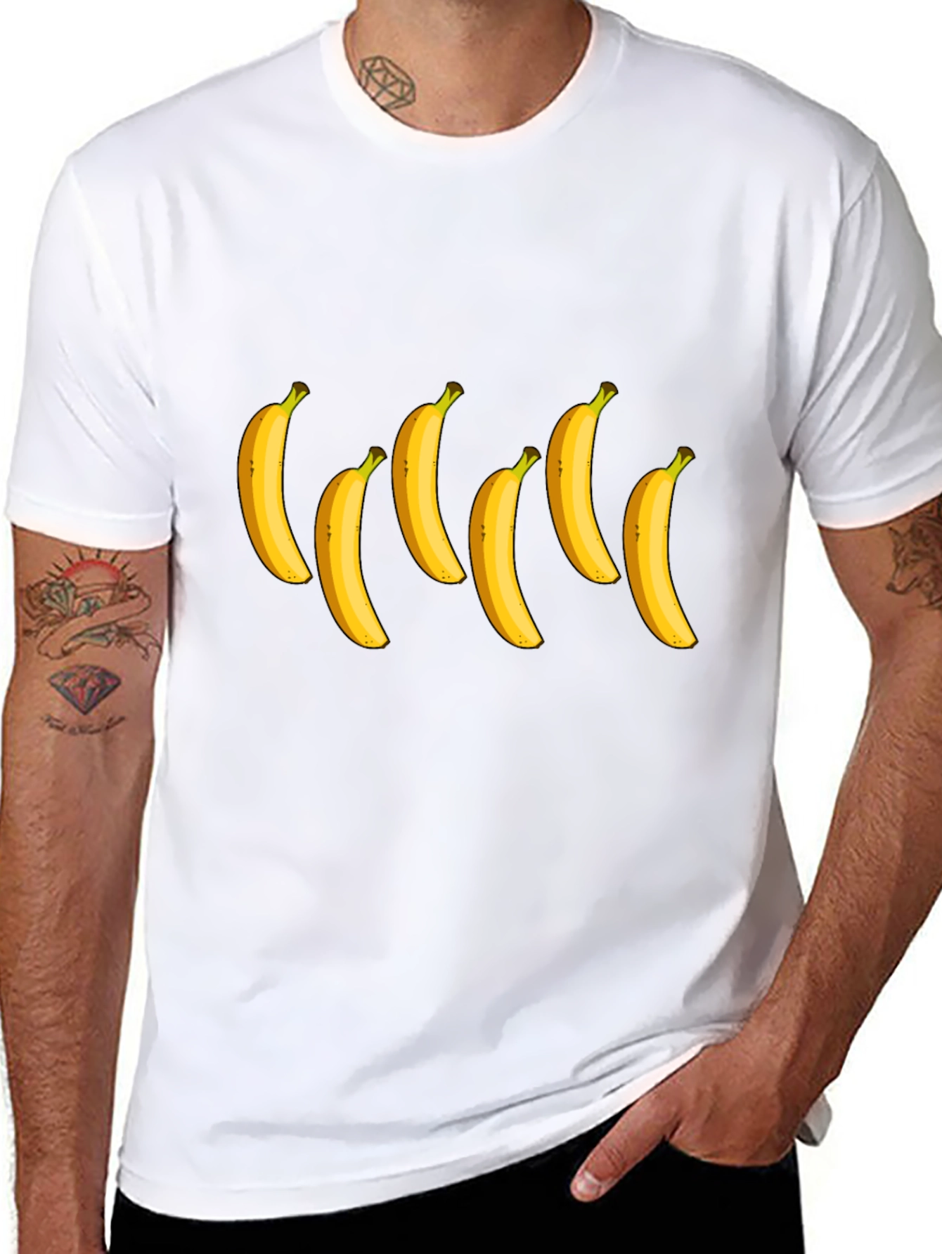 Banana Graphic Tee - Black Cotton T-Shirt