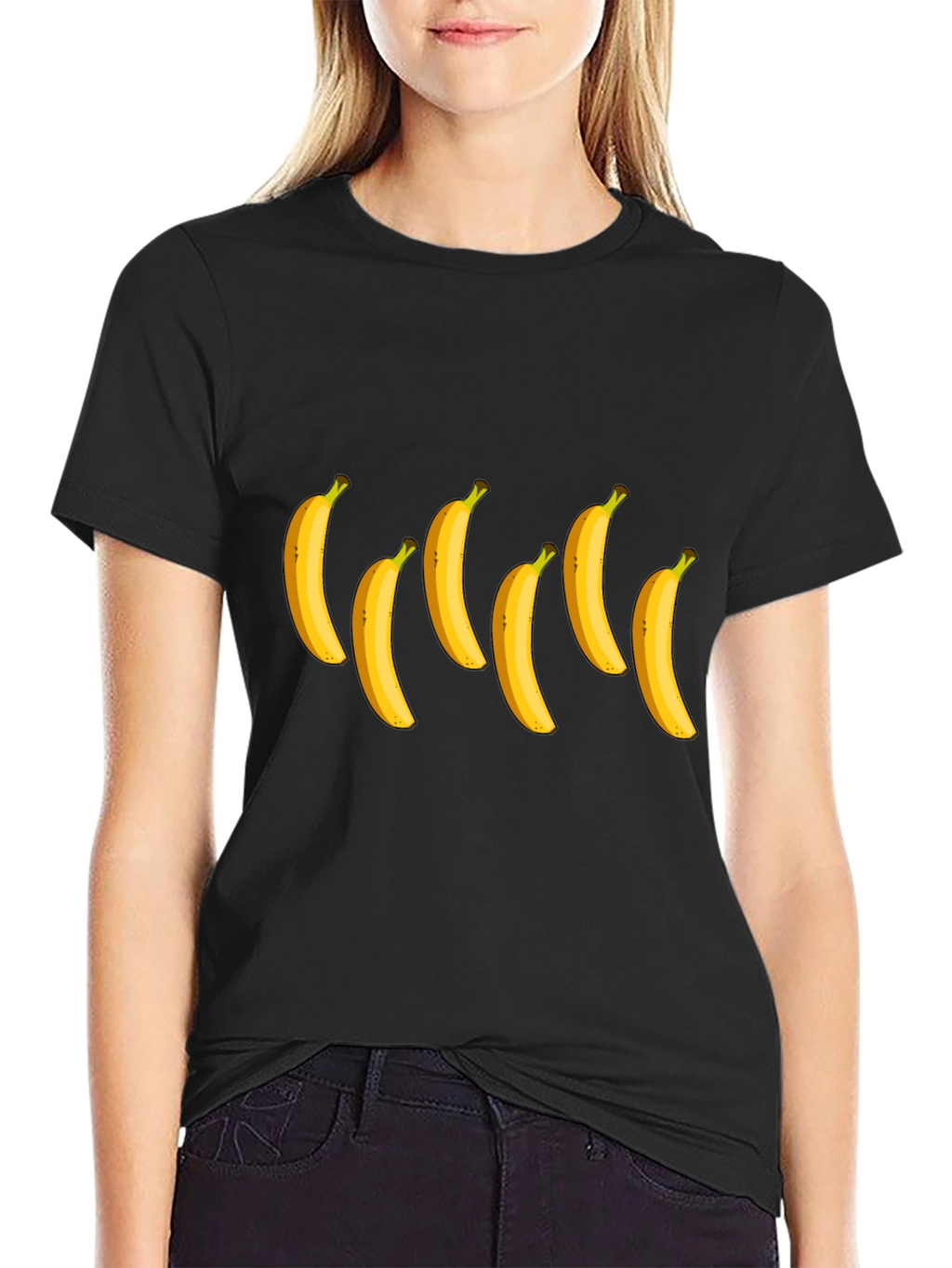 Banana Graphic Tee - Black Cotton T-Shirt