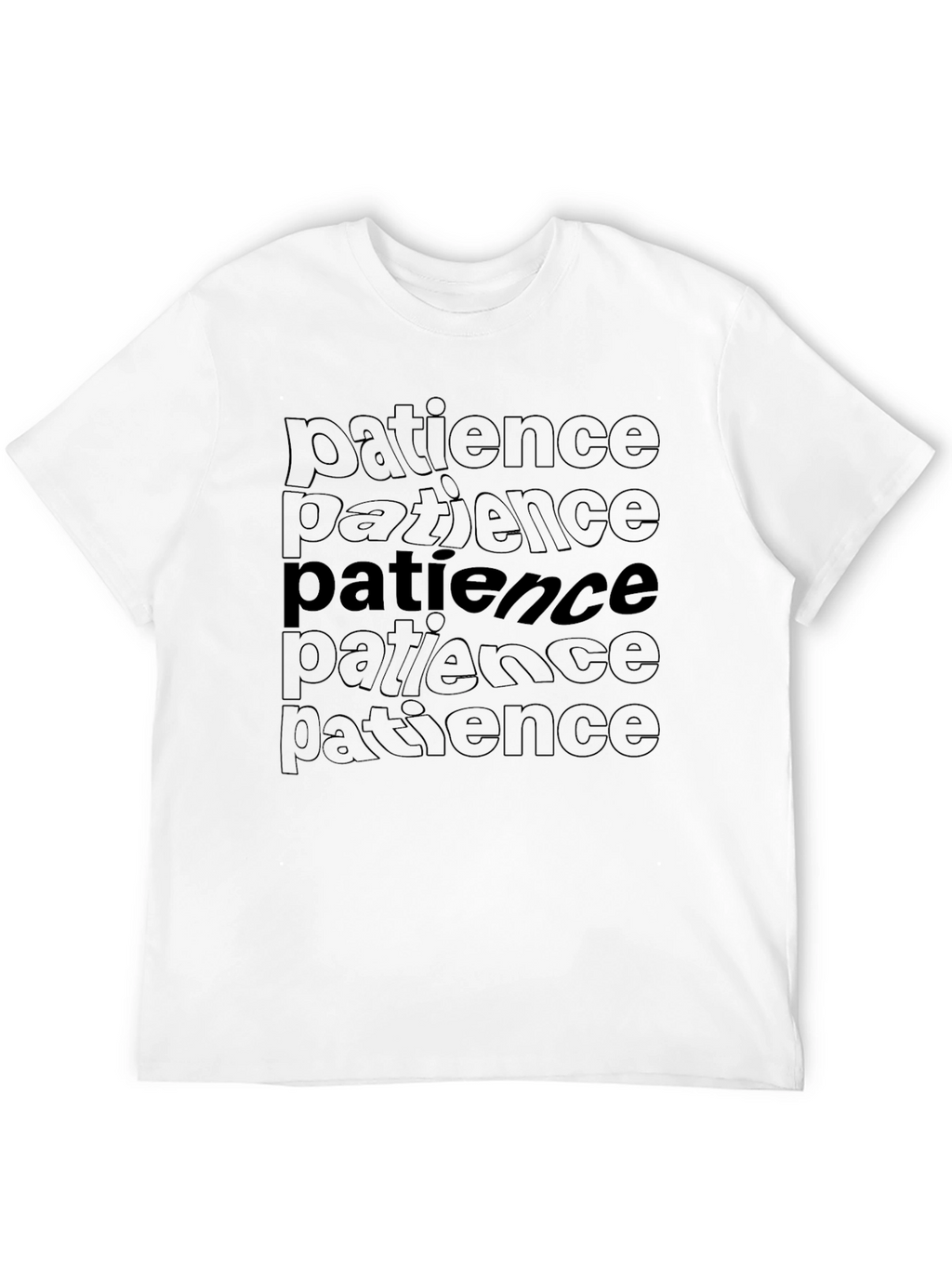 Patience T-Shirt - Black Graphic Tee