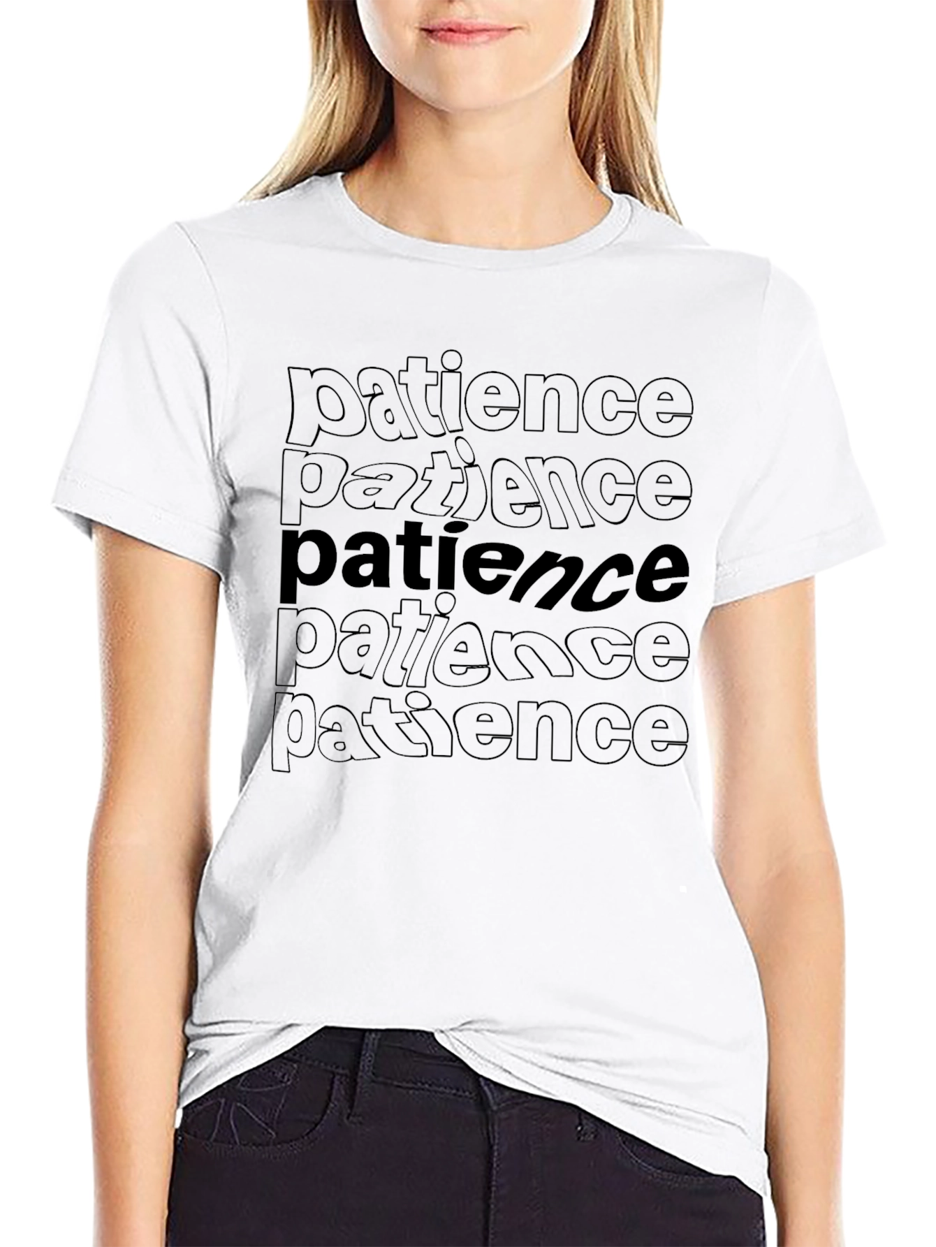 Patience T-Shirt - Black Graphic Tee