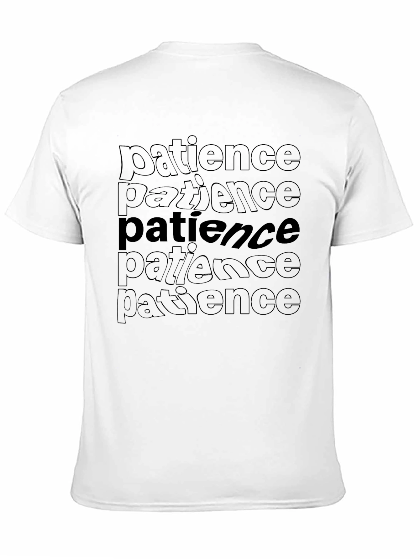 Patience T-Shirt - Black Graphic Tee