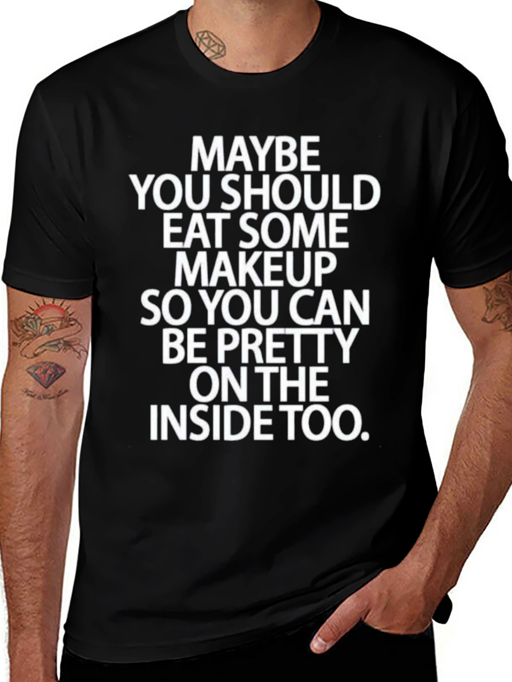 Eat Some Makeup Funny Graphic Tee