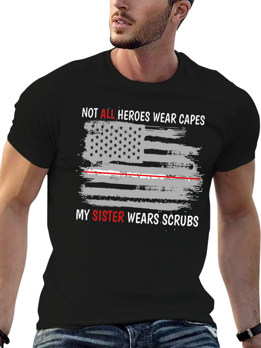 Heroes Wear Scrubs Tee - Sister Nurse Tribute