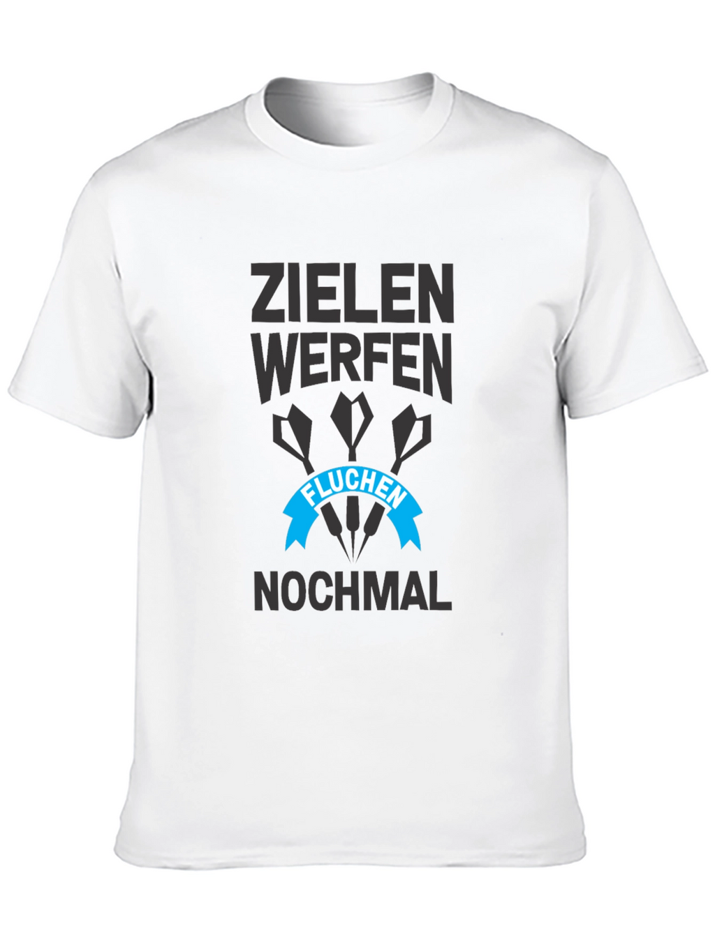 Darts T-Shirt - Zielen Werfen Fluchen
