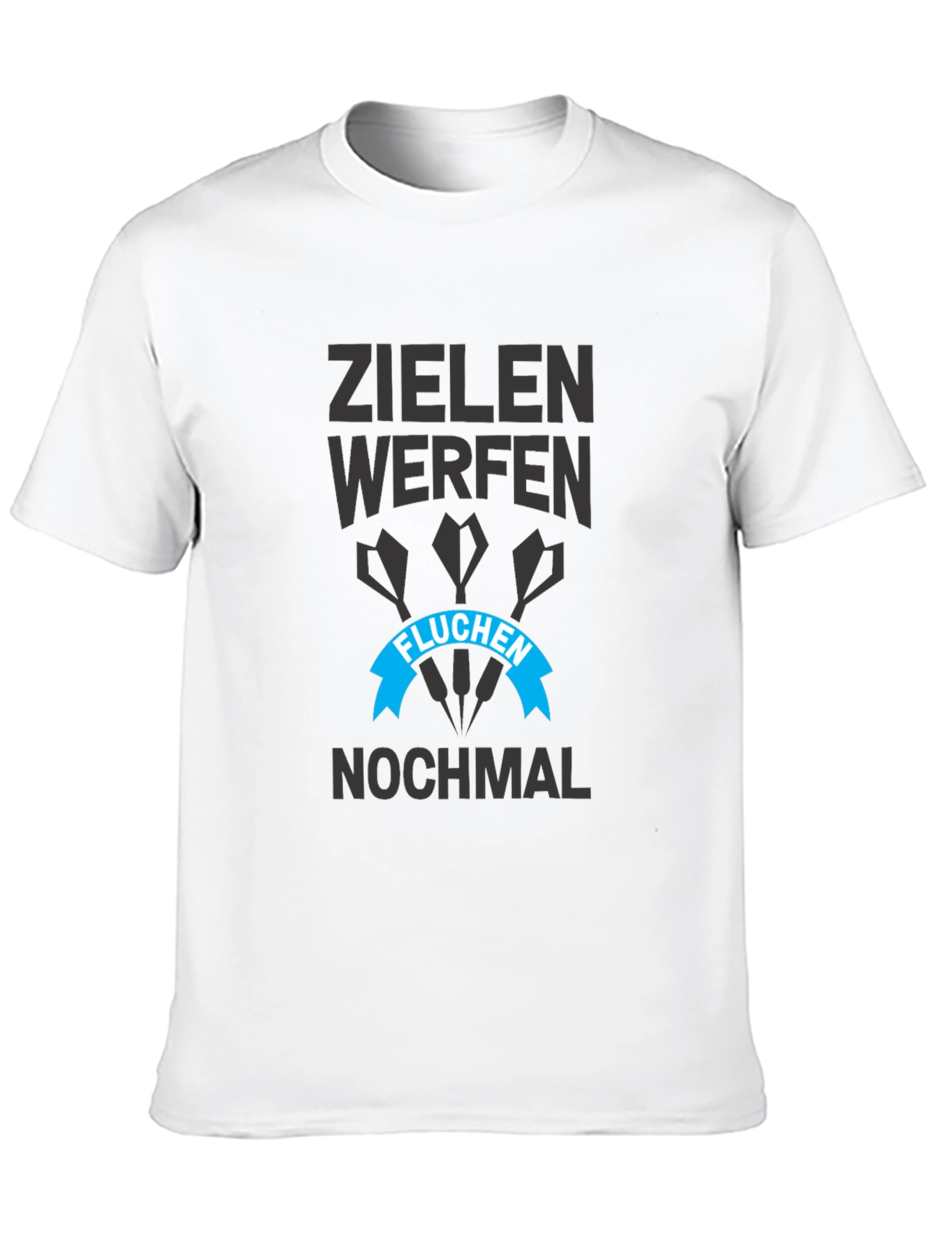 Darts T-Shirt - Zielen Werfen Fluchen