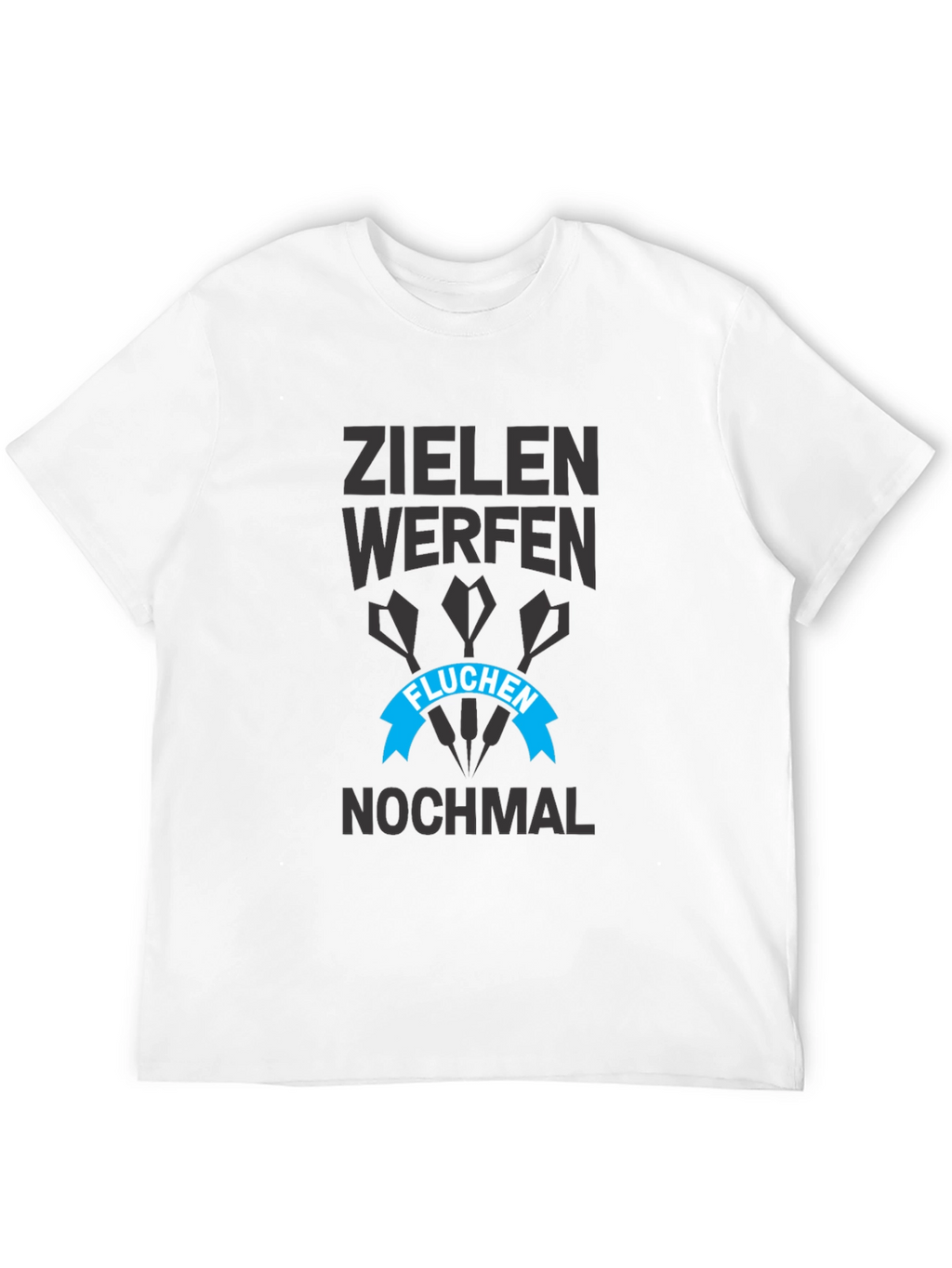 Darts T-Shirt - Zielen Werfen Fluchen