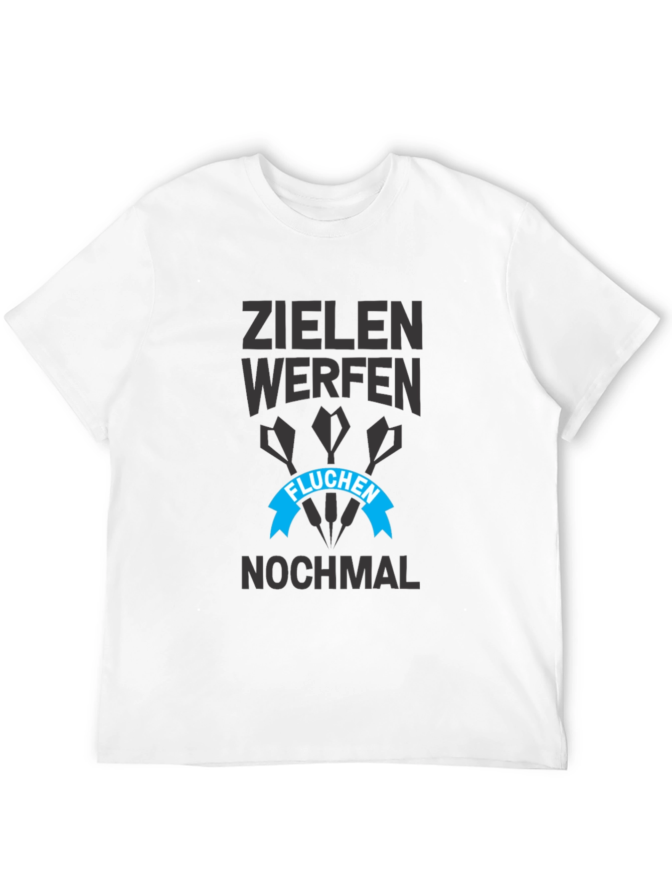 Darts T-Shirt - Zielen Werfen Fluchen