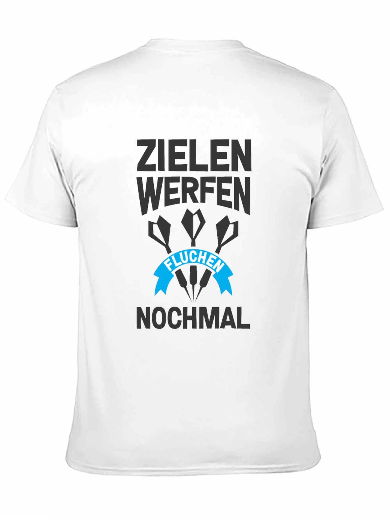 Darts T-Shirt - Zielen Werfen Fluchen