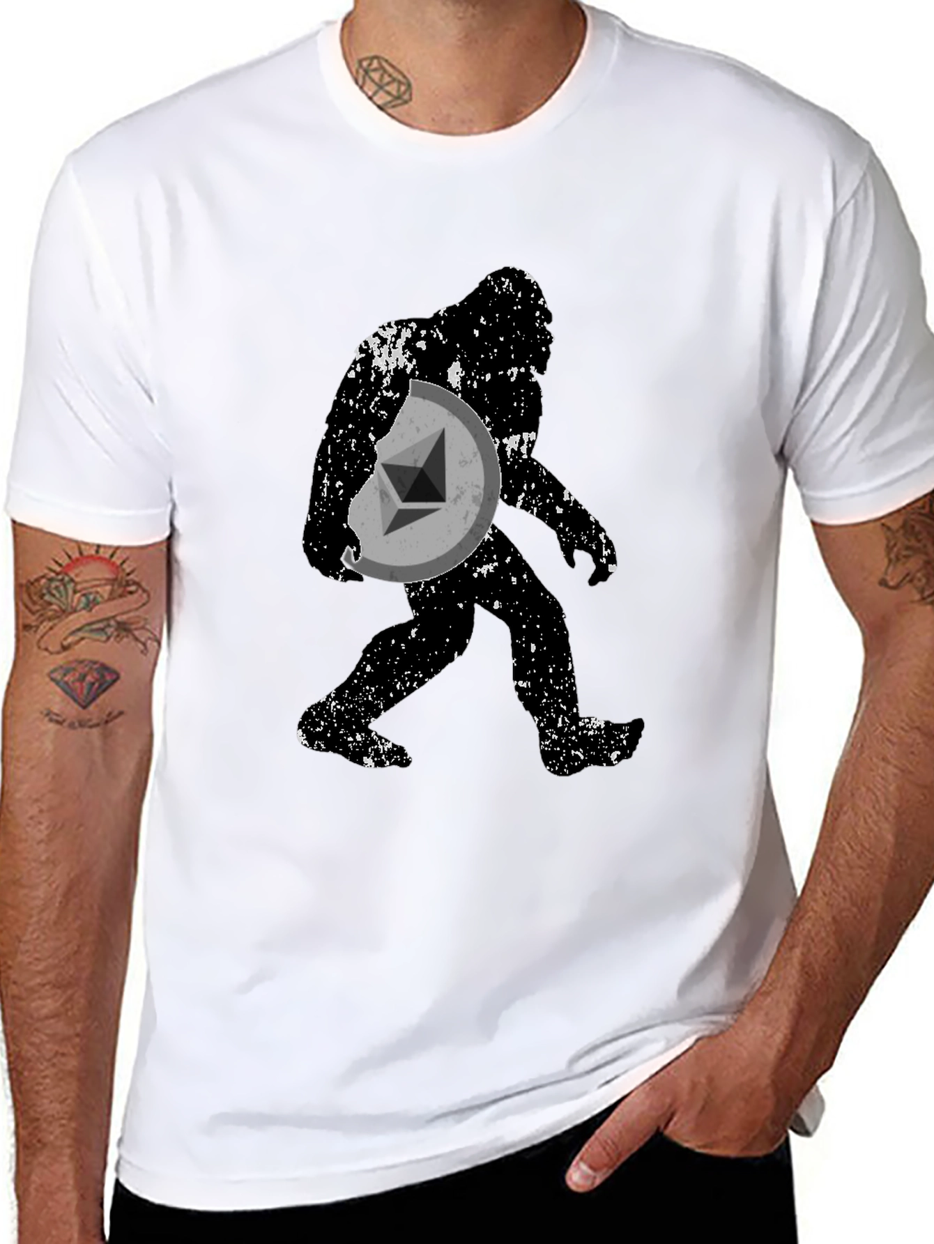 Crypto Bigfoot Ethereum Black T-Shirt