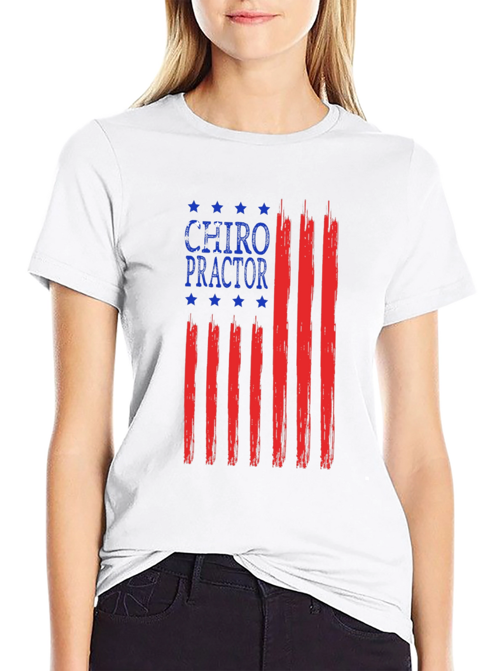 Chiropractor American Flag T-Shirt