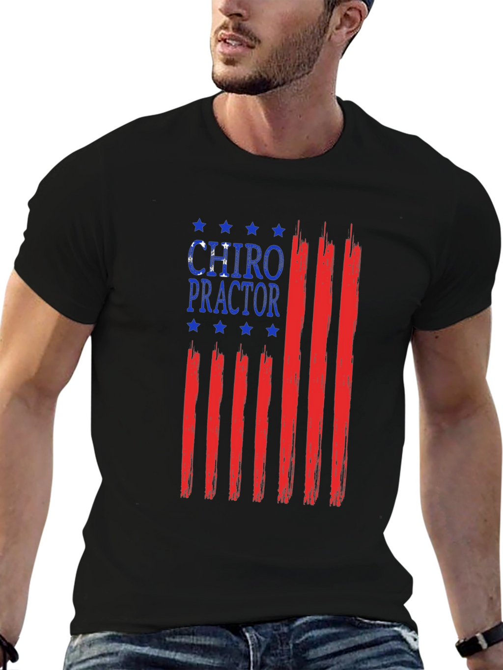 Chiropractor American Flag T-Shirt