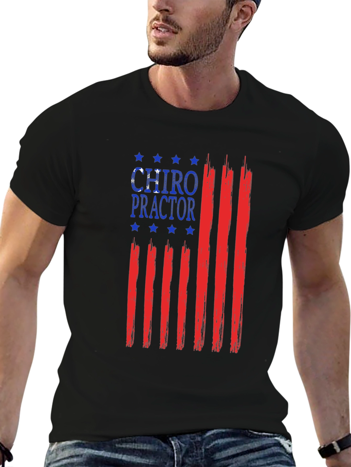 Chiropractor American Flag T-Shirt