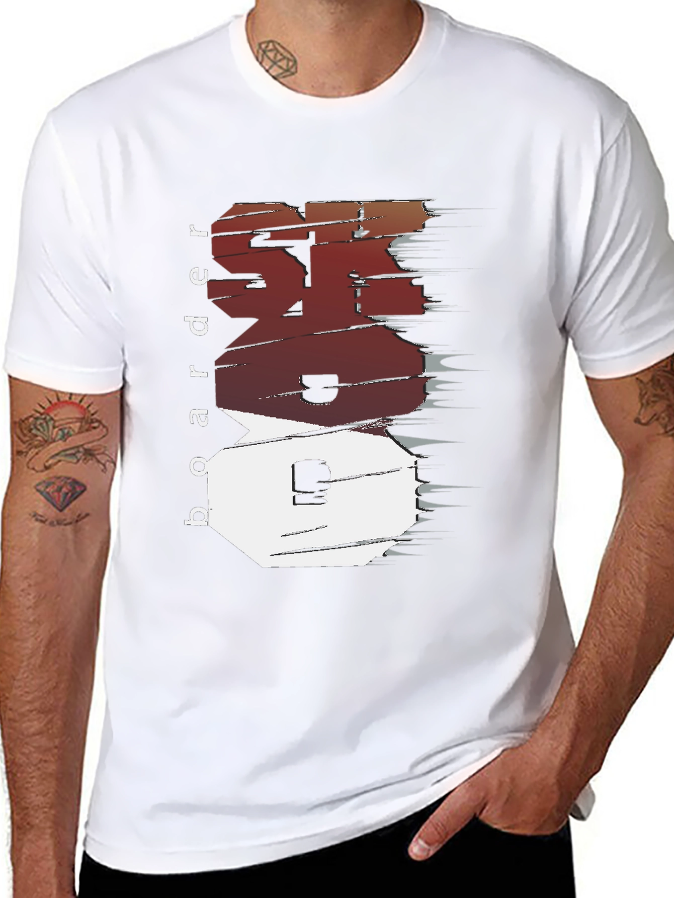 Cool Boarder Design Tee