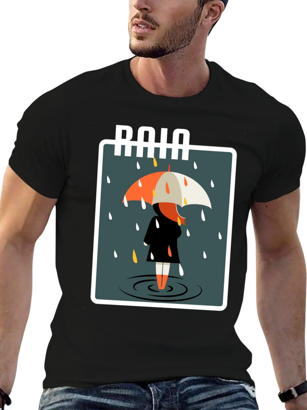Rainy Day Graphic Tee - Stylish Comfort