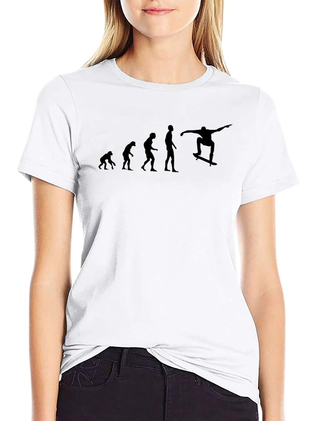 Evolution of Skateboarding Black T-Shirt