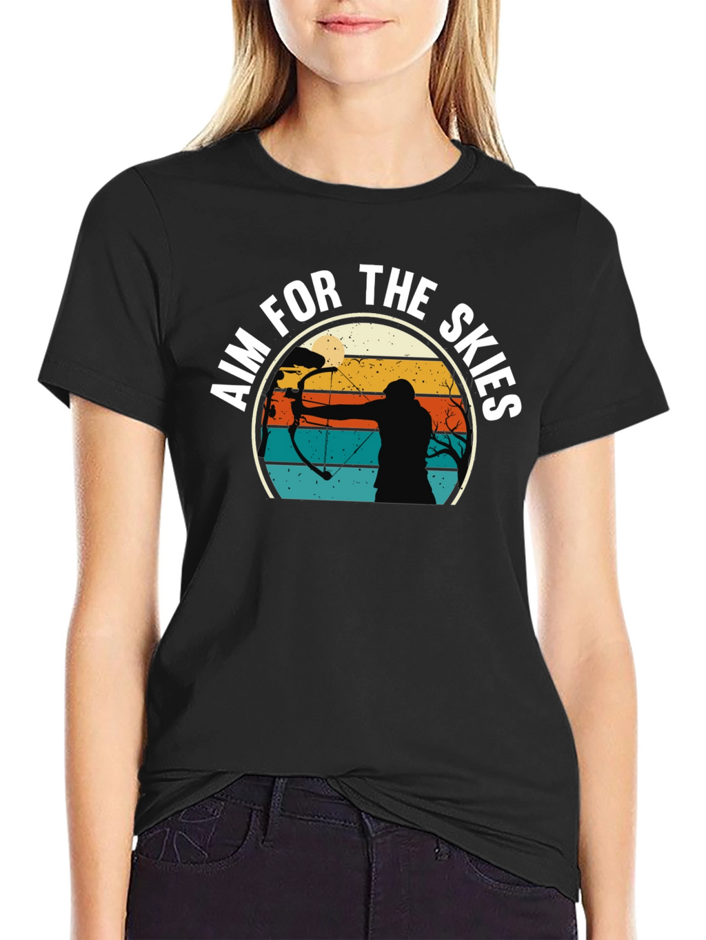 Aim For The Skies Retro Archer Graphic T-Shirt