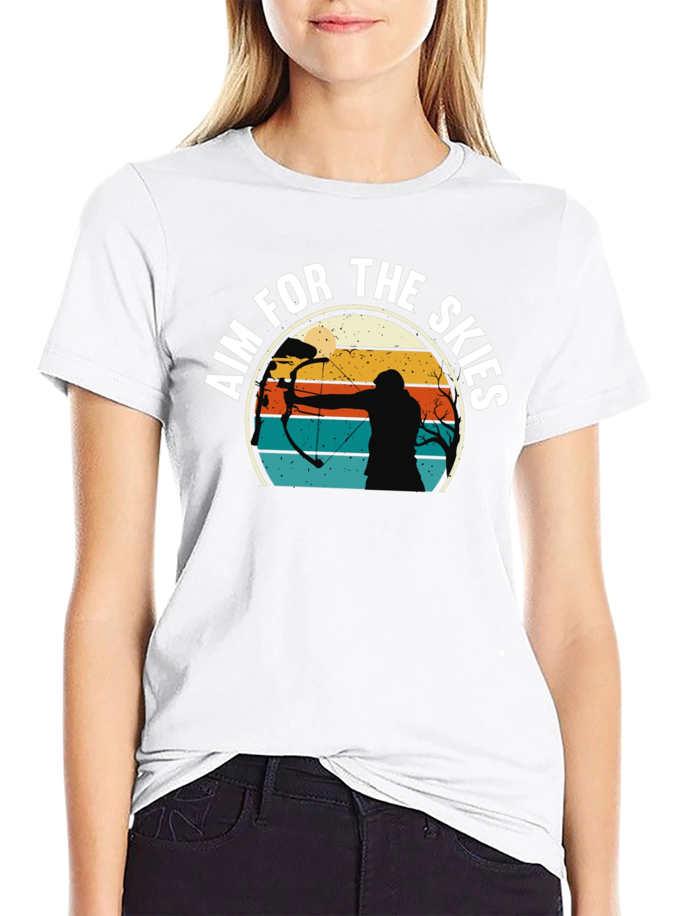 Aim For The Skies Retro Archer Graphic T-Shirt