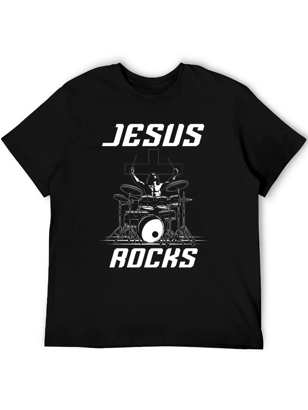 Jesus Rocks Black T-Shirt
