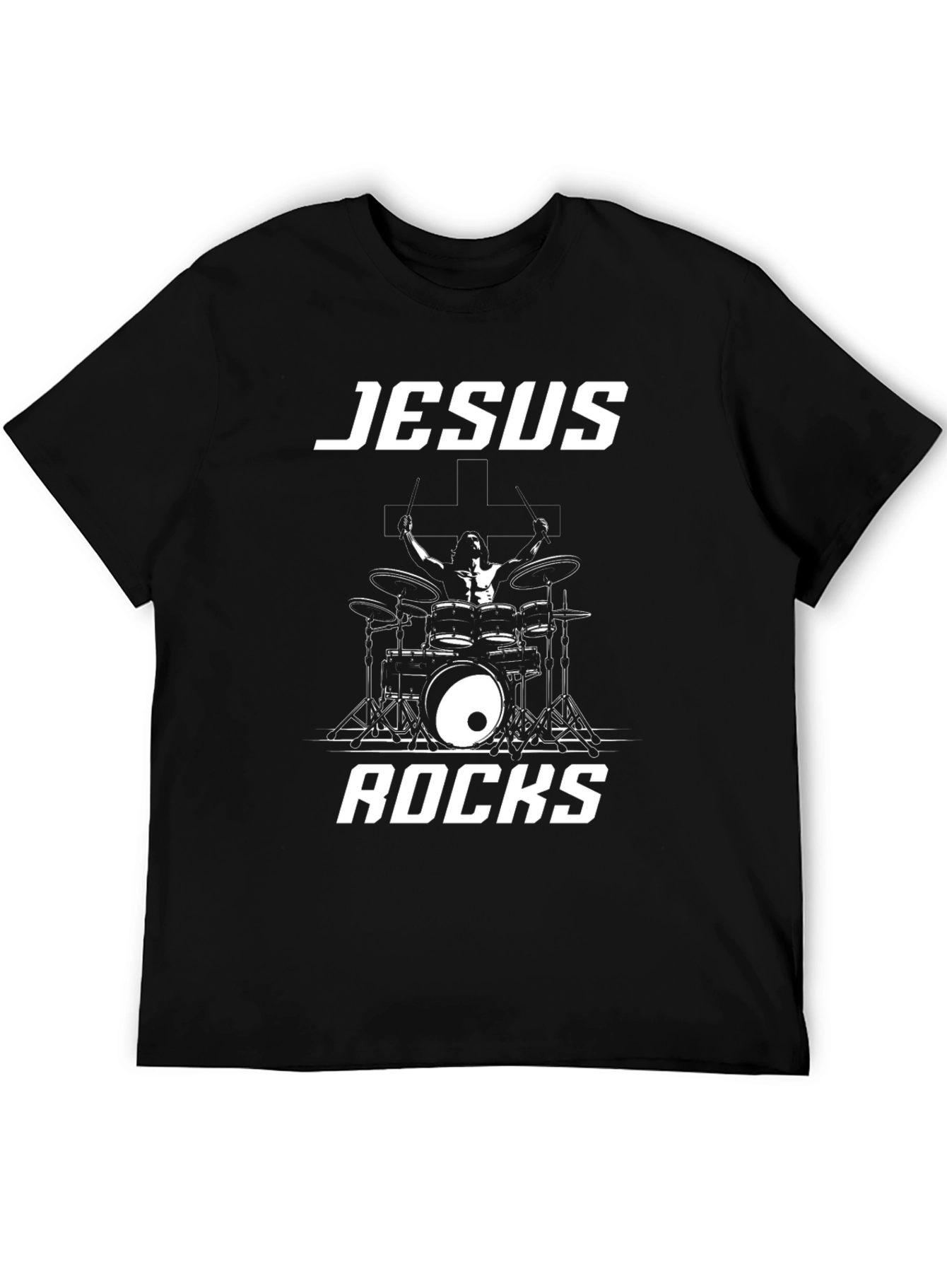 Jesus Rocks Black T-Shirt