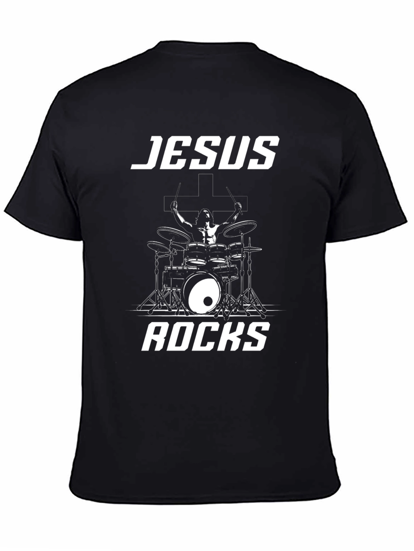Jesus Rocks Black T-Shirt