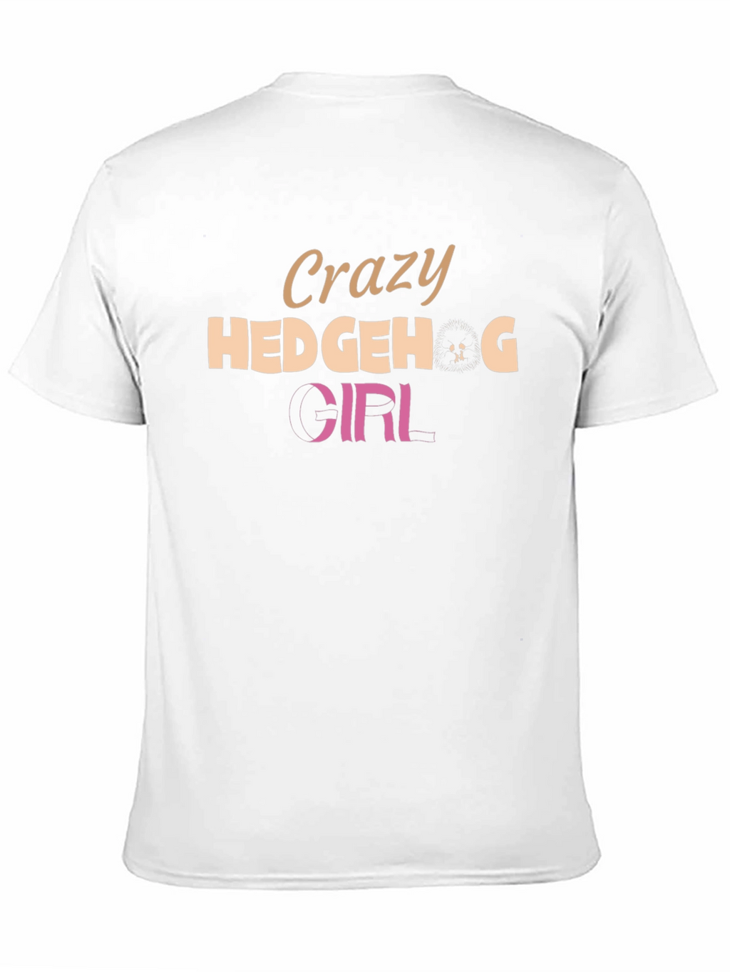 Crazy Hedgehog Girl Black T-Shirt