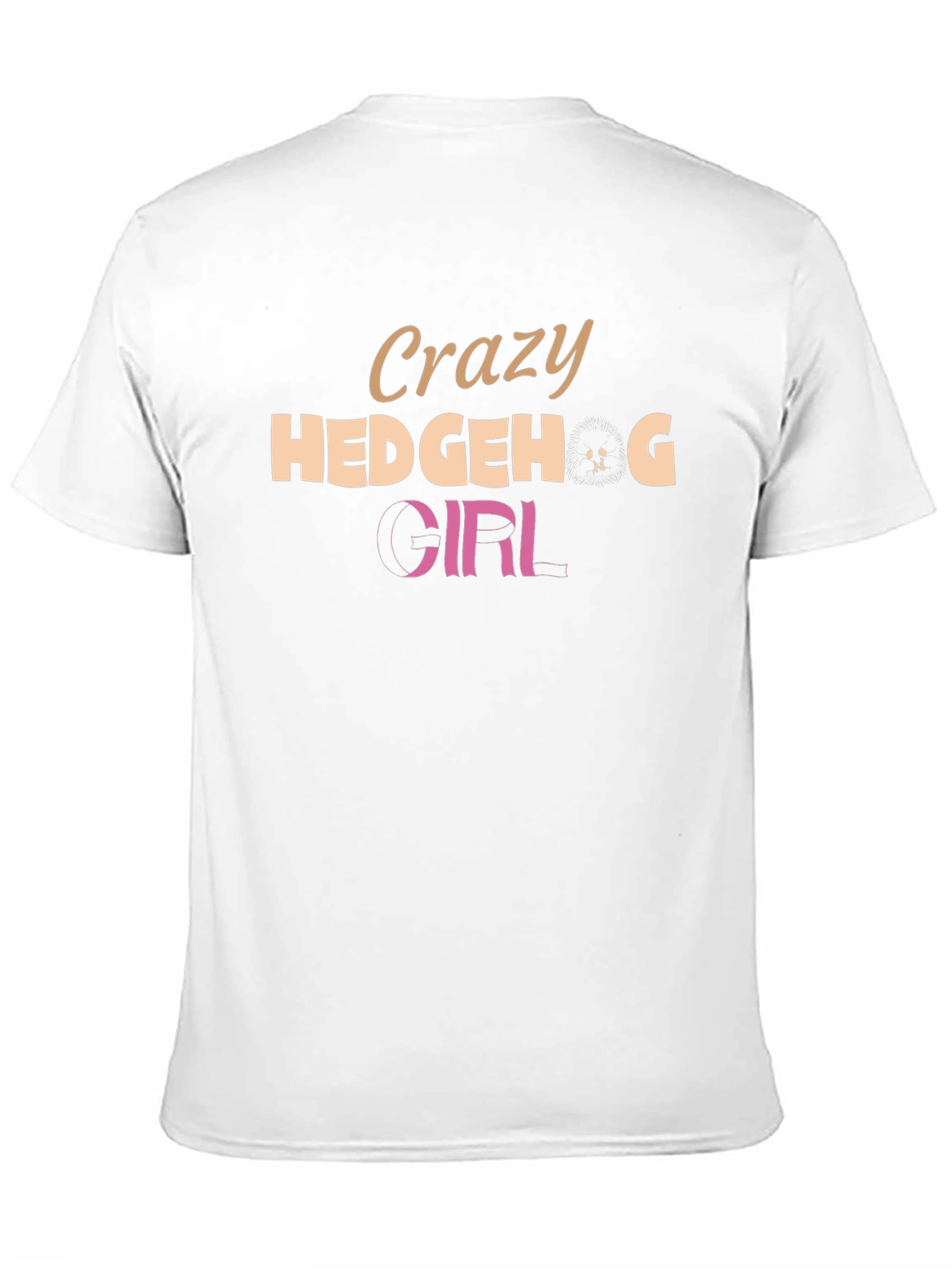 Crazy Hedgehog Girl Black T-Shirt