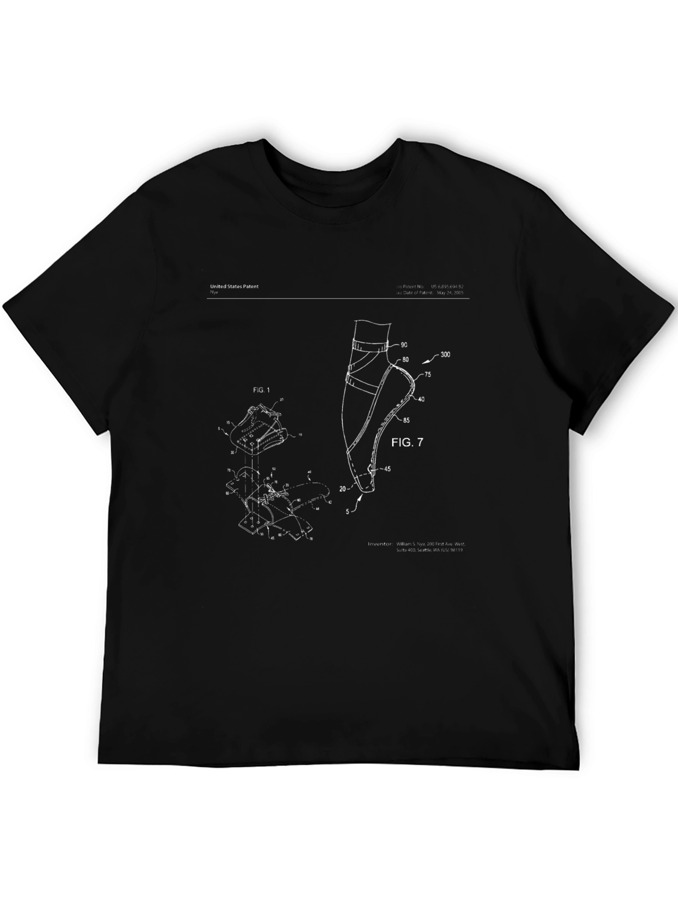 Ballet Pointe Shoe Patent Print T-Shirt