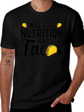 Tacos Nutrition Advice Black T-Shirt