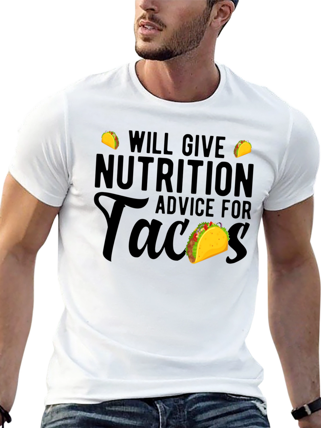 Tacos Nutrition Advice Black T-Shirt