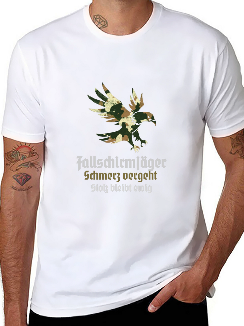 Fallschirmjäger Eagle Camo Graphic T-Shirt