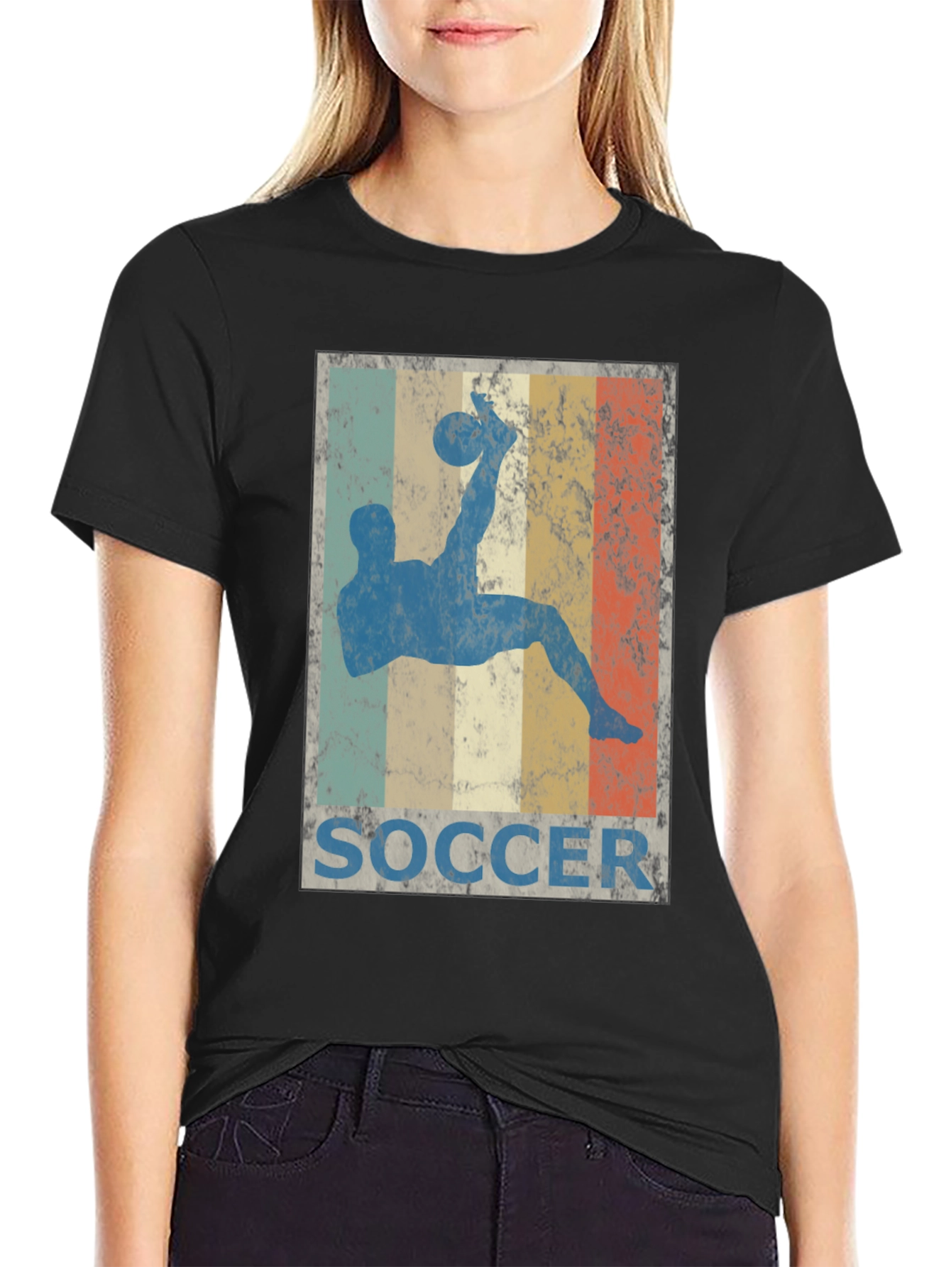Vintage Soccer Kick T-Shirt - Retro Style