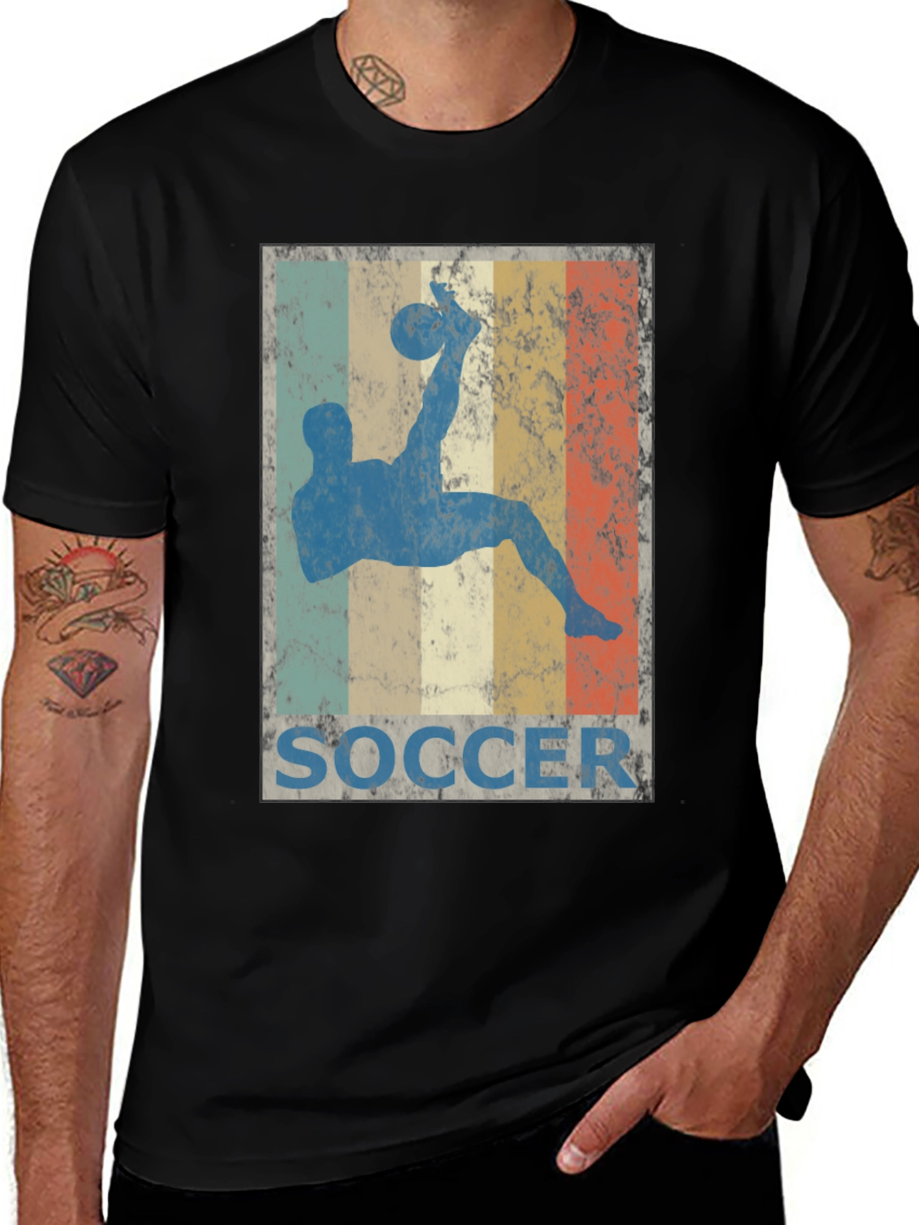 Vintage Soccer Kick T-Shirt - Retro Style